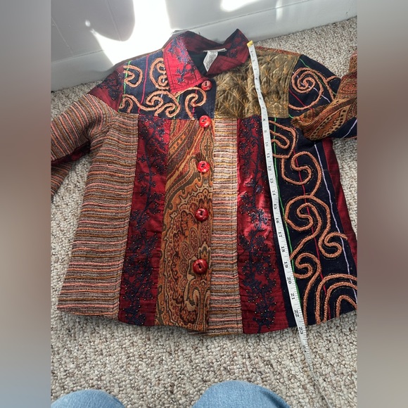 Coldwater Creek Blazer with Patchwork Design size PSM - Picture 10 of 10